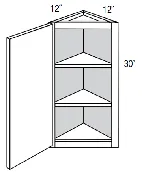 AW30 - Essex Haven - 30" High Angled Wall Cabinet - Single Door