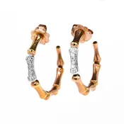 18k Yellow Gold D.20 tw ear Bamboo