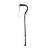 Aluminum Offset Cane with Gel Grip, Black
