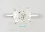 Antique Old European Diamond Solitaire Engagement Ring 1.34 ct 14k White Gold