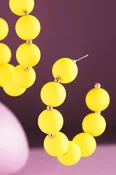Acrylic Ball Hoop Earring