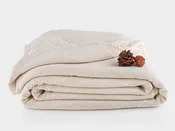 Chenille Herringbone Throw – Natural