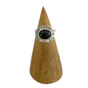 Black Spinel Ring - Size 7