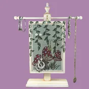 Hand-Painted Earring Holder – Mushrooms Design | Classic Series
