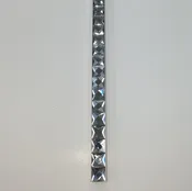 Alerio Decorative Tile Trim 7/16" x 96" Light Sapphire Diamond (Glass + Stainless Steel) Model #  A-04