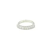 14k White Gold 9 Round Diamond  Band.