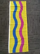6'x2' Tall Wavy Flag - Blue and Purple
