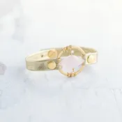 Be The Light Bracelet - Brushed Gold - Rose Quartz