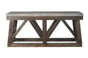 Architectural Console Table with  Azul Valverde Limestone Top