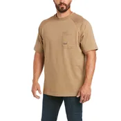 Ariat Mens Cotton Strong Short Sleeve Tee Shirt - Khaki    10035008
