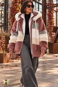 Alpine Afterglow Colorblock Sherpa Jacket
