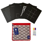 5 Dry Erase Montessori Chalk Board Set for Preschool-Fun Games