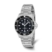 Charles Hubert Stainless Steel Black Dial Watch with Date