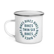 BIKES!!! 12oz Enamel Mug