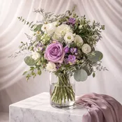 Spray of purple and white dreammy flower