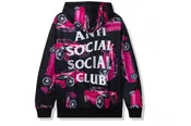 Anti Social Social Club 3AM On Melrose All Over Hoodie Black/Pink