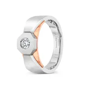 14k Two Tone Wedding Band  -PN00028
