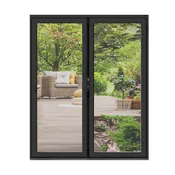 Alexues Classic Exterior Aluminum Folding Door with Clear Glass