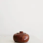 Exotic Wood Bowl with Lid — Kimberly Rider Interiors