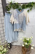 Aflutter Pants Lt Indigo