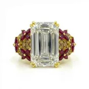 Emerald Diamond Pave Ring