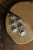 3 Round Sterling Silver Concho Dangle Earring