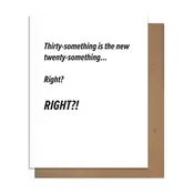 30-Something Birthday Card