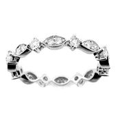 14 KARAT WHITE GOLD DIAMOND WEDDING BAND with 24 Diamond(s) 0.55ctw