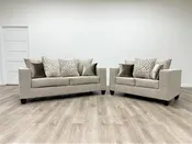 110-Hollywood Sofa & Loveseat (Beige)