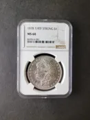 1878 7/8TF Strong $1 Morgan Silver Dollar NGC MS60