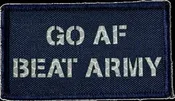 Go Af Beat Army, Blue-White, 3.5X2, Service Academy