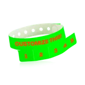 Custom Cash Tag - 5 Tab Vinyl Wristbands