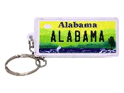 Alabama License Plate Aluminum Ultra-Slim Rectangular Souvenir Keychain 2.5″ X 1.25″x 0.06″