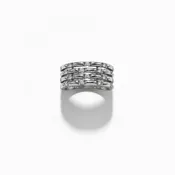 0.30 tcw Natural Diamond and 14k Gold 4 Row Cocktail Ring