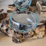 Driftwood with Blown Glass