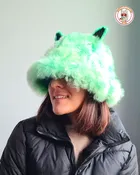 Bucket Hat/ Ears Green Water