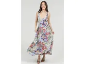 Angie Women's Cutout Tie Back Tiered Maxi Dress