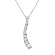 1 Carat Twt. Cubic Zirconia Graduating Journey Pendant in Sterling Silver