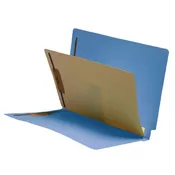 11 Pt. Blue Folders, Full Cut End Tab, Letter Size, 1 Divider Installed (Box of 40)