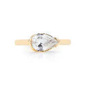 Bezel Pear Solitaire
