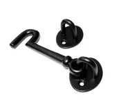 4 Inch Cast Iron Hook and Eye with Round Backing