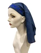 ABonita Navy Embroidered Head Scarf
