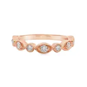 14K Rose Gold Diamond Band – 0.35ctw, G/VS2
