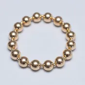 10mm Alternating 14k Gold Filled Beaded Bracelet