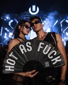 Hot As Fuck Clack Fan — Oversized Rave Fan for Drag, EDM & Pool Parties