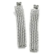 5.10ctw Round Diamond Bracelet-Style Earrings 18K White Gold 2.25"