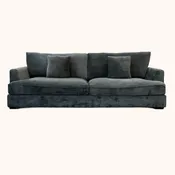 Aruba Gray 100" plush sofa