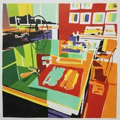 Diamond Head View. Study no. 37t1, Stephen Yuen — Honolulu Printmakers