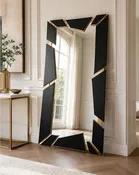 Facet Black & Gold Statement Mirror