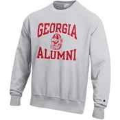Champion UGA GEORGIA ALUMNI Reverse Weave Sweatshirt ~ SILVER GRAY